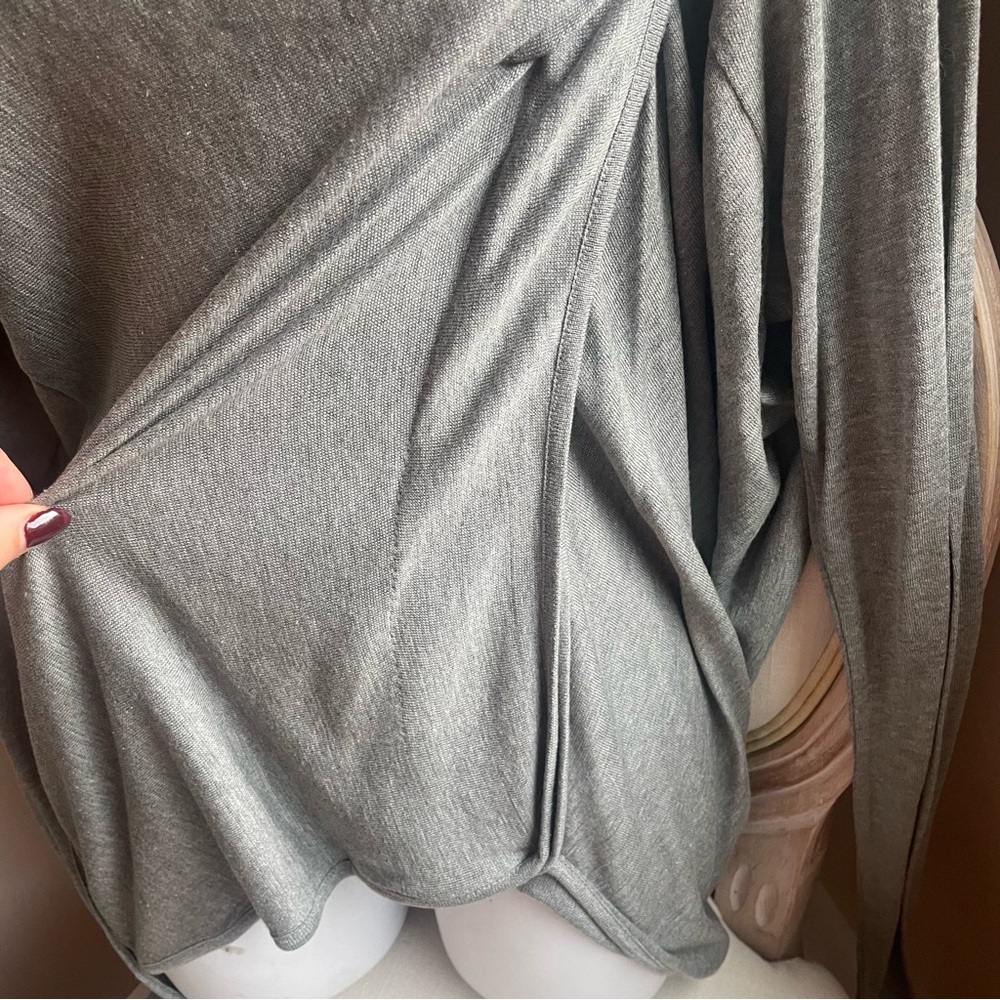 LAMB Heather grey silk and cashmere t shirt - Picture 7 of 8